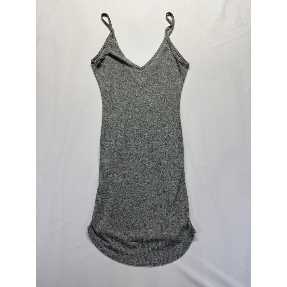 Heart &‎ Hips Mini Cami Dress Womens Medium Heather Gray V Neck Spaghetti Strap